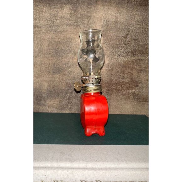 Vintage Heart Shaped Miniature Oil Lantern Lamp Trinket "You're All Heart" 4.75" - Picture 6 of 10